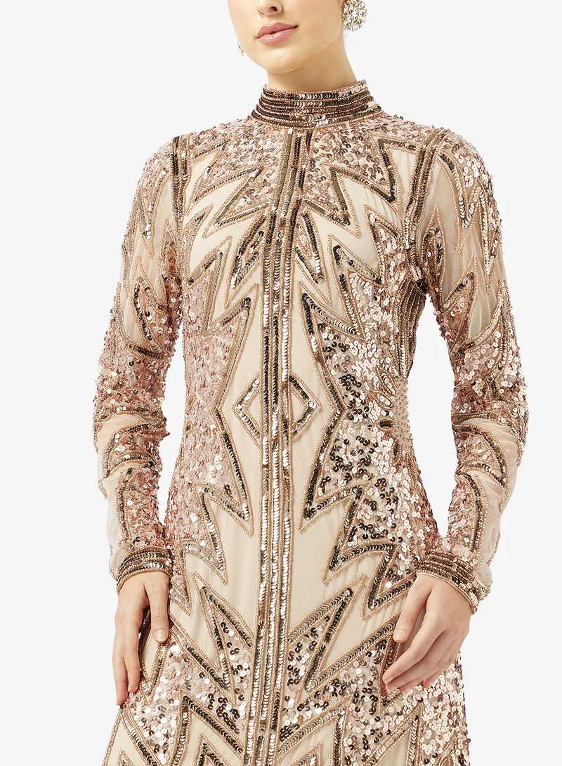 Amelia Rose  Front Slit Maxi Dress for Women | Best Price UAE